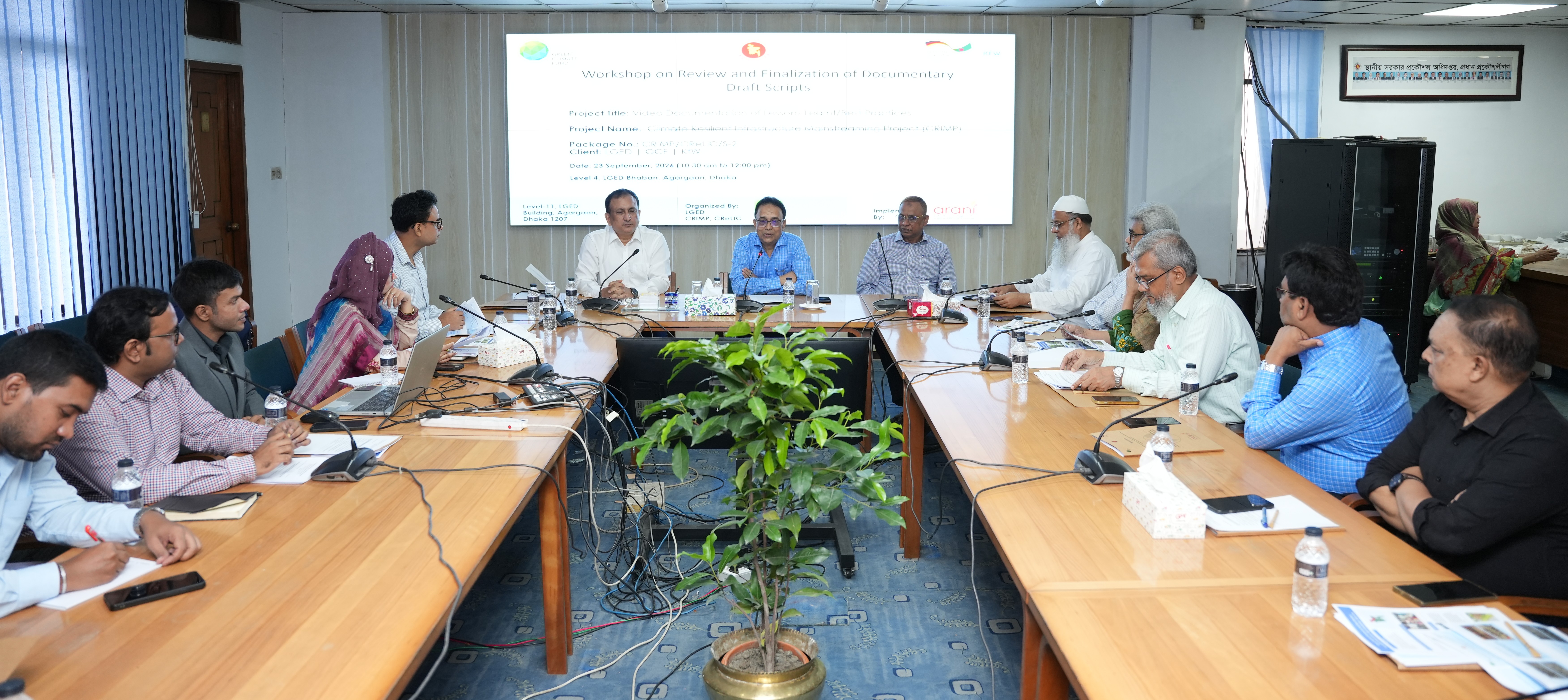 LGED-CReLIC Holds Two Workshops on Finalizing Documentary 
Draft Script and Factsheet Layout
